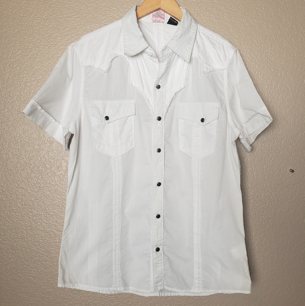 RG512 MEN'S WHITE SHORT SLEEVE SHIRT